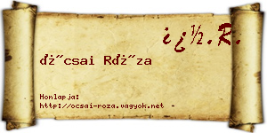 Ócsai Róza névjegykártya